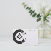 フリーメーソンのパーソナライズな名刺 名刺 (スタンド正面)