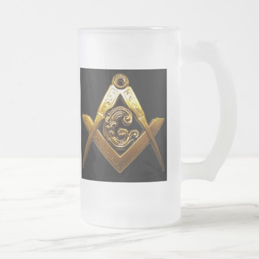 フリーメーソンのマグ フロストグラスビールジョッキ (右)