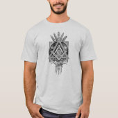 フリーメーソンのヴィンテージのプリントのTシャツの石大工のフリーメーソン会員 Tシャツ (正面)