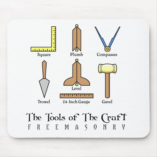 フリーメーソンの働き用具 マウスパッド (正面)