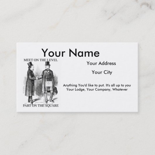 フリーメーソンの名刺 名刺 (正面)