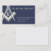 フリーメーソンの名刺 名刺 (正面/裏面)