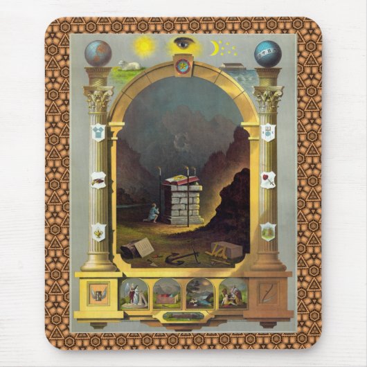 フリーメーソンの図表2 マウスパッド (正面)