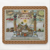 フリーメーソンの図表(カスタムなボーダーと) マウスパッド (正面)