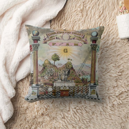 フリーメーソンの図表 クッション (ブランケット)