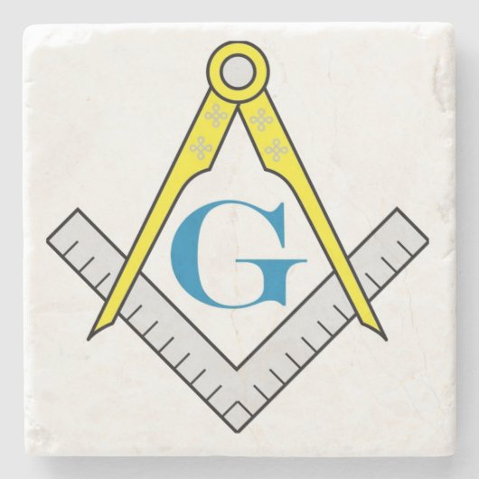 フリーメーソンの大理石のコースター ストーンコースター (正面)