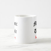 フリーメーソンの寺院のマグ#1の白 コーヒーマグカップ (中央)