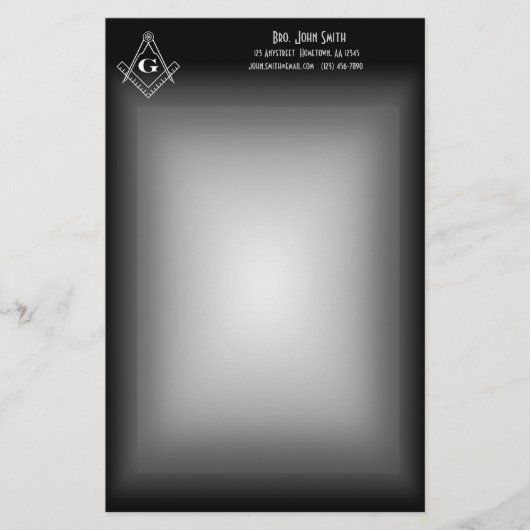 フリーメーソンの文房具 便箋 (正面)