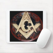 フリーメーソンの正方形およびコンパスの働き用具 マウスパッド (マウス)