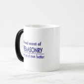 フリーメーソンの正方形およびコンパスを個人化して下さい モーフィングマグカップ (正面左)