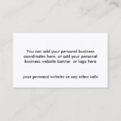 フリーメーソンの正方形およびコンパスを個人化して下さい 名刺 (裏面)