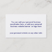 フリーメーソンの父の日を個人化して下さい 名刺 (裏面)