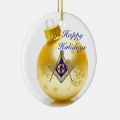フリーメーソンの紋章を個人化して下さい セラミックオーナメント (右)