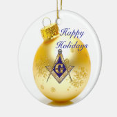 フリーメーソンの紋章を個人化して下さい セラミックオーナメント (左)