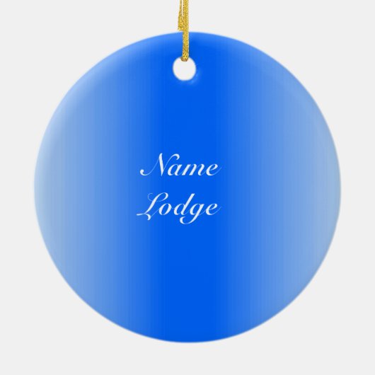 フリーメーソンの紋章を個人化して下さい セラミックオーナメント (裏面)