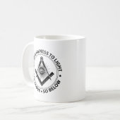 フリーメーソンの紋章 コーヒーマグカップ (正面左)