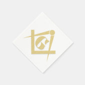 フリーメーソンの紋章 スタンダードカクテルナプキン (角)