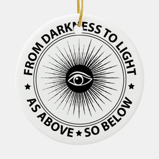 フリーメーソンの紋章 セラミックオーナメント (正面)