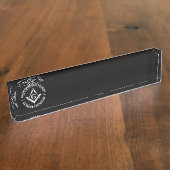 フリーメーソンの紋章 デスクネームプレート (側面)