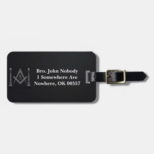 フリーメーソンの荷物のラベル ラゲッジタグ (正面横)