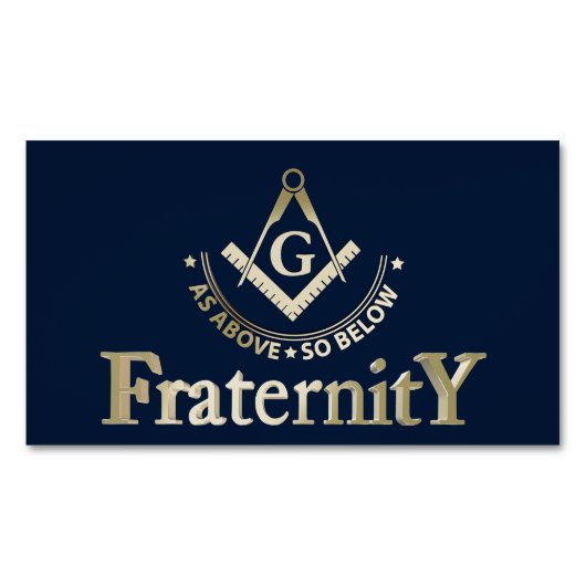 フリーメーソンの記号 マグネット名刺 (正面)