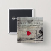 フリーメーソンの証明書1785年 缶バッジ (正面&裏面)