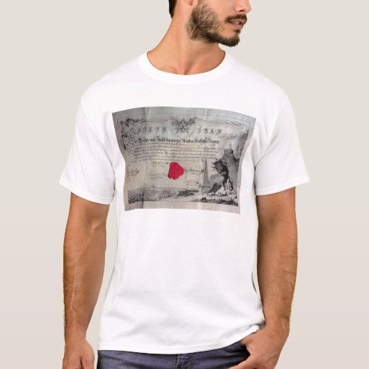 フリーメーソンの証明書1785年 Tシャツ (正面)