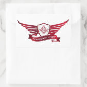 フリーメーソンの象徴と盾 長方形シール (バッグ)