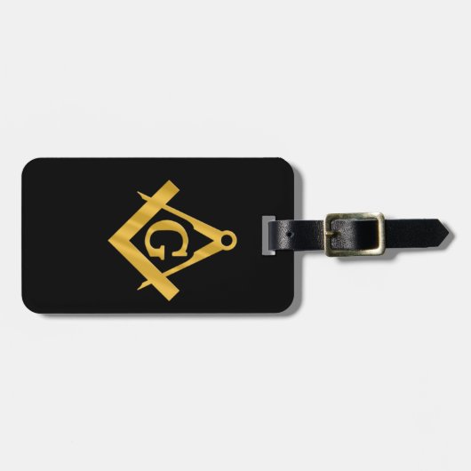 フリーメーソンの"生命の石大工" ラゲッジタグ (正面横)
