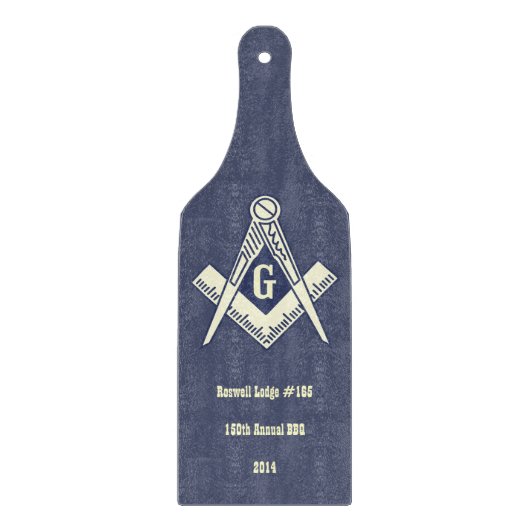 フリーメーソンのBBQのまな板 カッティングボード (正面)
