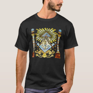 フリーメーソンウォーターカラーイラストレーションミステリアス病 Tシャツ