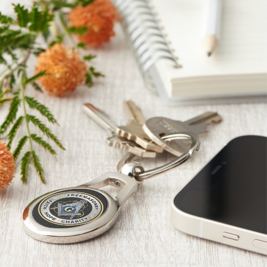フリーメーソンキーチェーン  キーホルダー (側面)