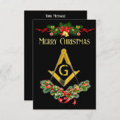フリーメーソンクリスマスカード 案内状 (正面/裏面)
