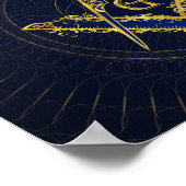 フリーメーソンシンボルスクエアとコンパス ポスター (角)