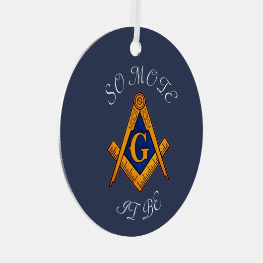 フリーメーソンスクエアとコンパスチャリティマソニック メタルオーナメント (正面右)