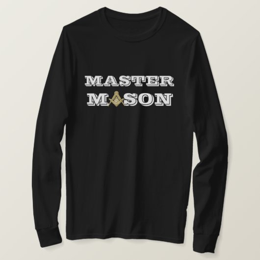 フリーメーソンスクエアとコンパスマスターメイソンマソニック Tシャツ (デザイン正面)