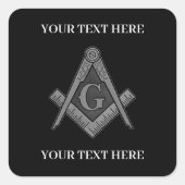 フリーメーソンスクエアとコンパスマソニック石積み スクエアシール (正面)