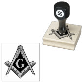 フリーメーソンスクエアとコンパスマソニック ラバースタンプ (押印)