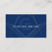 フリーメーソンネイビーブルー&金ゴールドマソニック 名刺 (裏面)