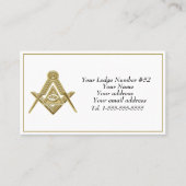 フリーメーソンフリーメーソンシンボルマソニックブラック 名刺 (正面)