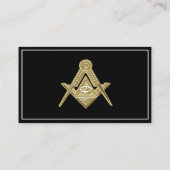 フリーメーソンフリーメーソンシンボルマソニックブラック 名刺 (裏面)
