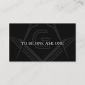 フリーメーソンブラック&ホワイトマソニック 名刺 (裏面)