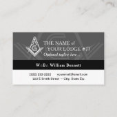 フリーメーソンブラック&ホワイトマソニック 名刺 (正面)