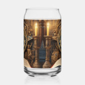 フリーメーソンプリント缶ガラス ガラス缶 (左)