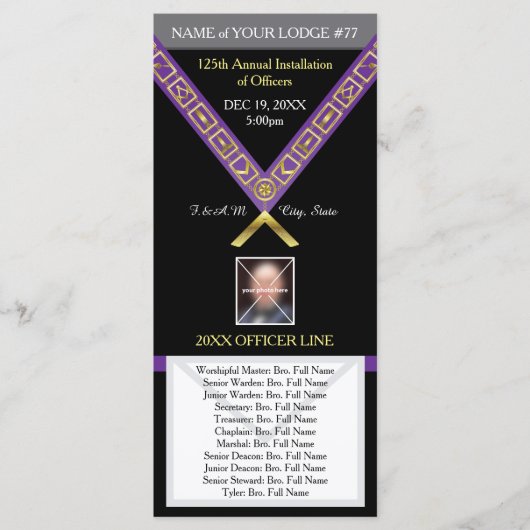 フリーメーソンプログラムガイド – インストールテンプレート プログラム (正面)