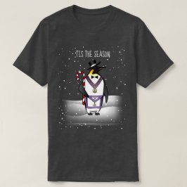 フリーメーソンホリデーペンギンクリスマスマソニック Tシャツ