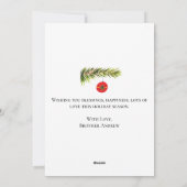 フリーメーソンマソニックウォーターカラーメリークリスマス シーズンカード (裏面)