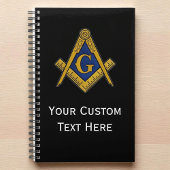 フリーメーソンマソニックギフトススクエアとコンパスブラック プランナー手帳