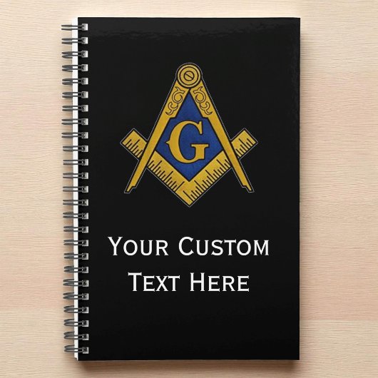 フリーメーソンマソニックギフトススクエアとコンパスブラック プランナー手帳