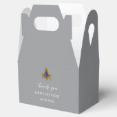 フリーメーソンマソニックグレーミニマルエレガントリストモダン フェイバーボックス (オープン)